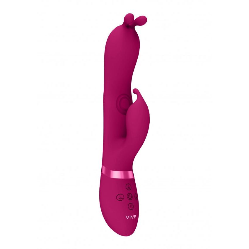 Gada Premium Pink Vibrating Bunny Ear G-Spot Rabbit with 10 Powerful Functions
