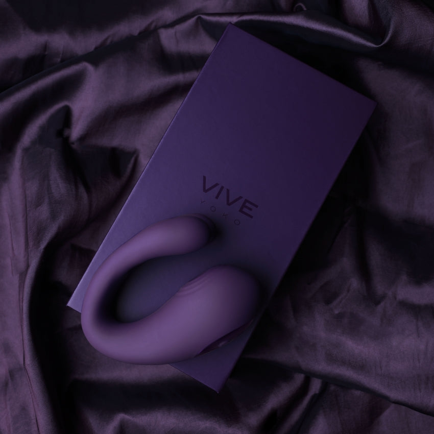 Yoko Triple Action Vibrator with Dual Prongs & Clitoral Pulse Wave - Purple