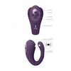 Yoko Triple Action Vibrator with Dual Prongs & Clitoral Pulse Wave - Purple
