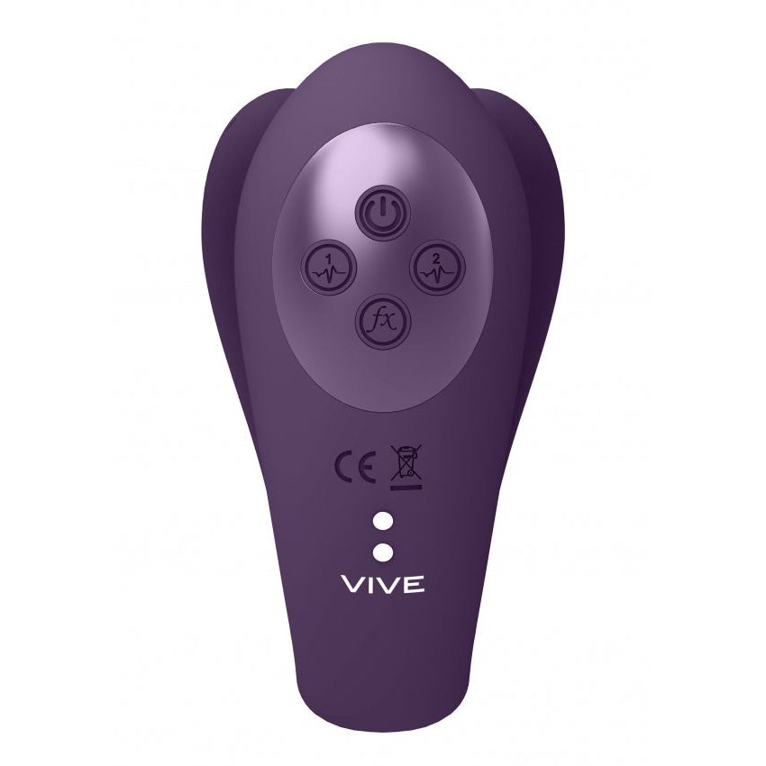 Yoko Triple Action Vibrator with Dual Prongs & Clitoral Pulse Wave - Purple