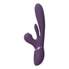 Kura Thrusting G-Spot Vibrator with Flapping Tongue & Pulse Wave - Purple