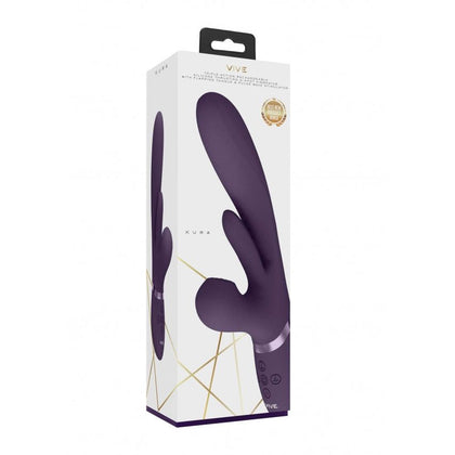 Kura Thrusting G-Spot Vibrator with Flapping Tongue & Pulse Wave - Purple
