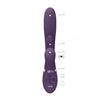 Kura Thrusting G-Spot Vibrator with Flapping Tongue & Pulse Wave - Purple