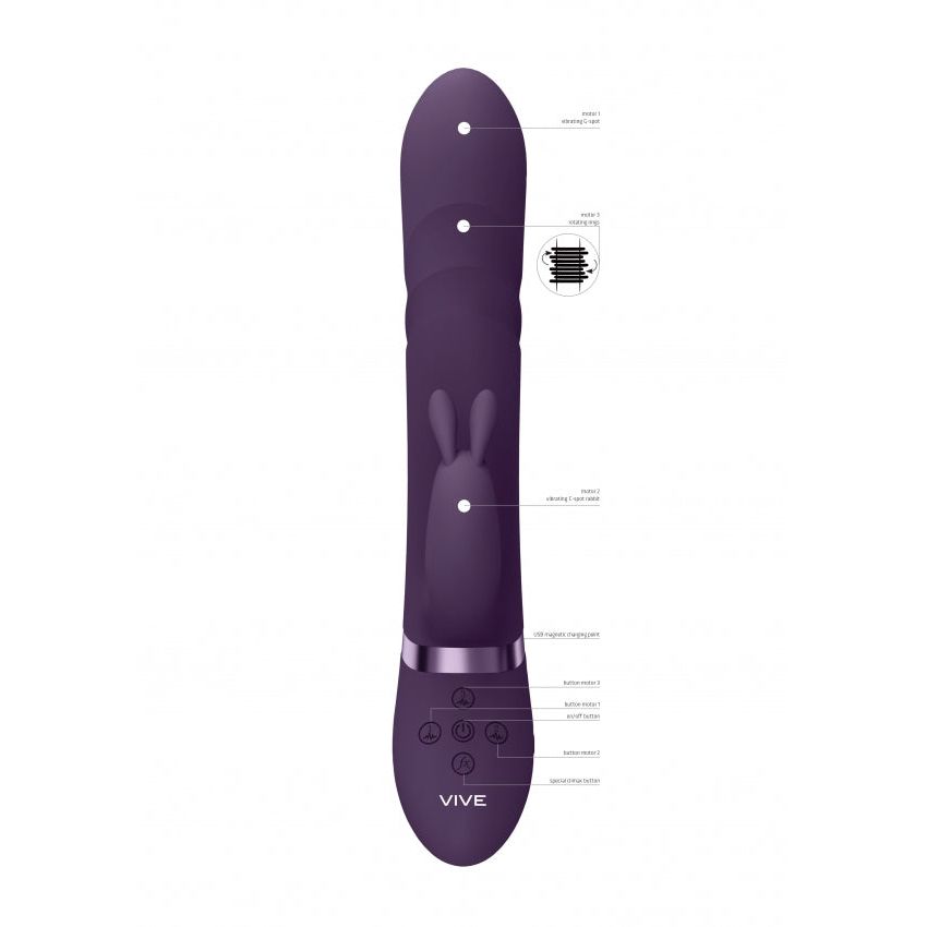 Nari by VIVE - Premium Vibrating & Rotating G-Spot Rabbit, Waterproof Pleasure