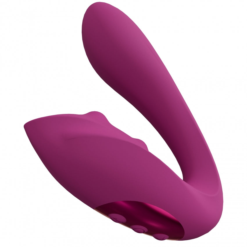 VIVE Yuki Rechargeable G-Spot Vibrator with Dual Motors & Massaging Beads - Pink