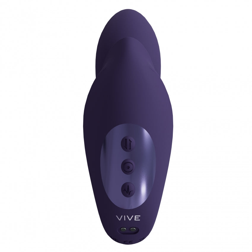 VIVE Yuki G-Spot Rechargeable Vibrator with Dual Motors & Massaging Beads - Purple