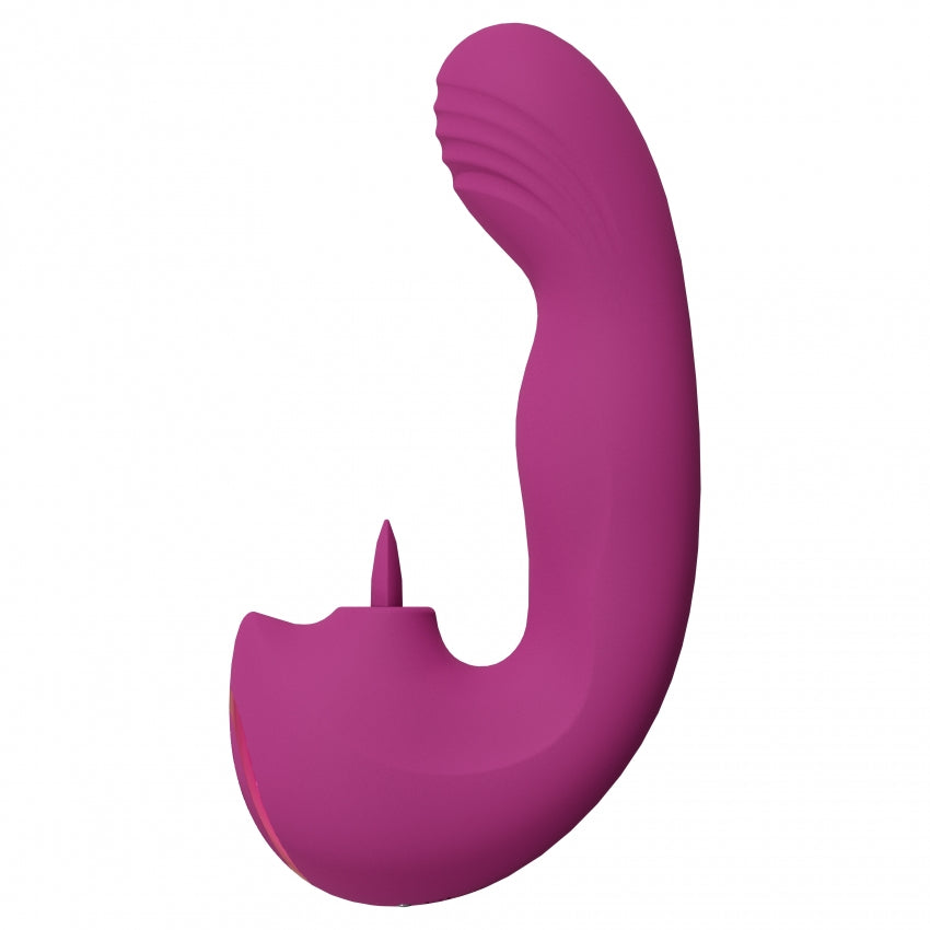 VIVE Yumi Rechargeable Triple Motor G-Spot & Tongue Stimulator - Pink Delights