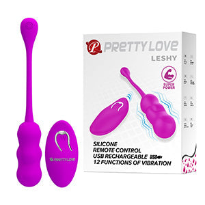 Leshy Purple Wireless Control Egg – 12 Vibrating Functions, USB Rechargeable Pleasure
