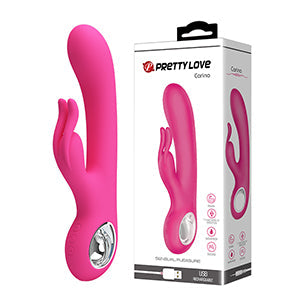 Carina Rabbit Vibrator - Soft Pink, 7 Vibration Functions, Rechargeable, Waterproof