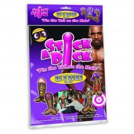 Stick a Dick: Hilarious Party Game with 12 Reusable Stickers & Mask for Fun Nights
