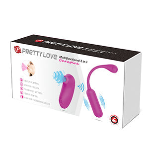 Curupira Wireless Control Vibrating & Sucking Egg - 12 Functions, USB Rechargeable