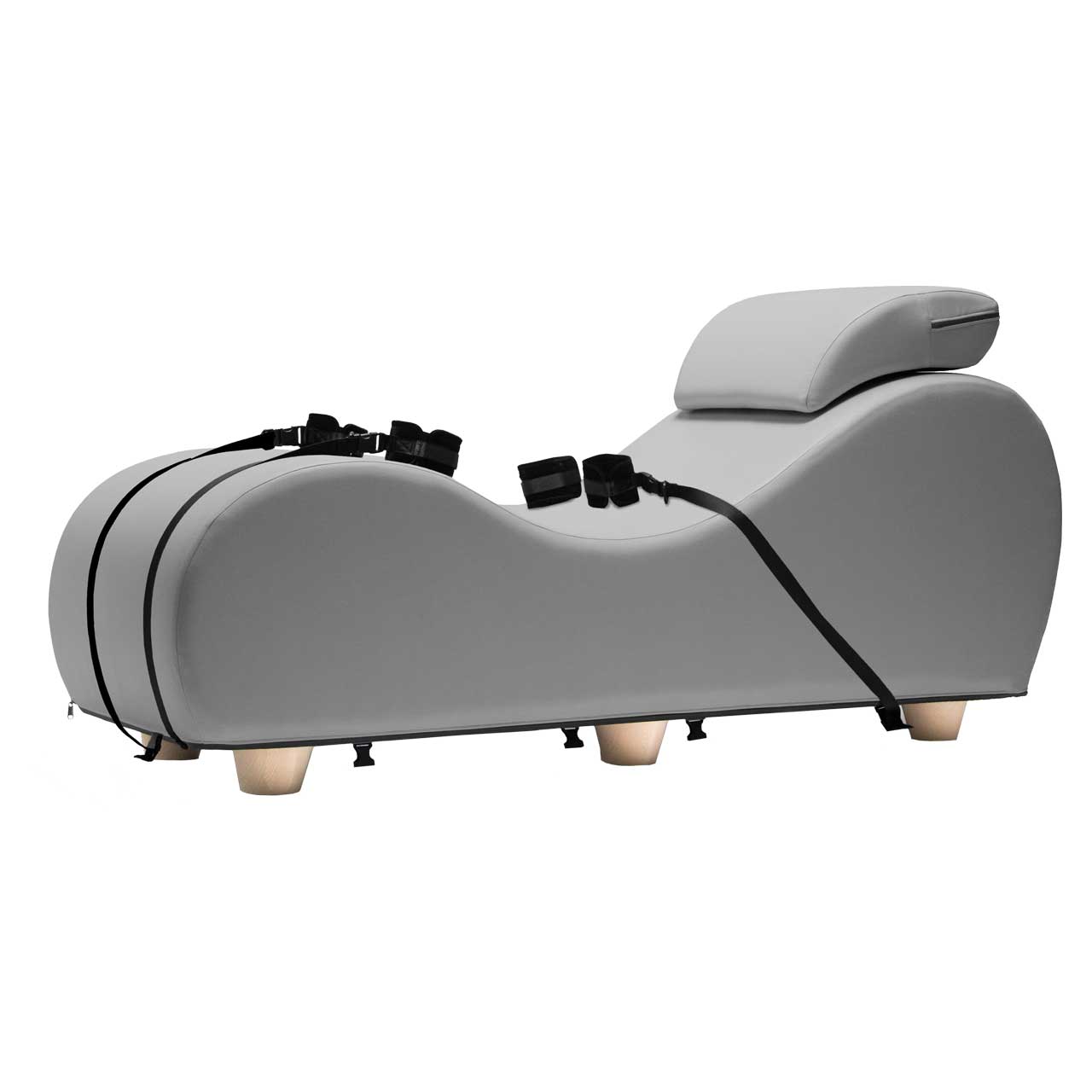 Introducing the Black Label Black Chaise II - The Ultimate Kama Sutra-Inspired Bondage Chaise Lounge for Enhanced Pleasure and Intimacy