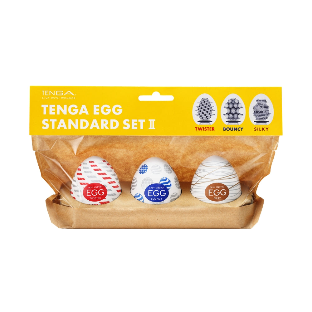 Tenga Egg Series Lovers Pack – Heart-Textured Male Masturbators for Ultimate Pleasure
