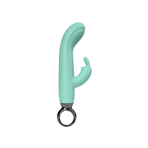 Introducing the luxurious True SiliconeTM PrimO Rabbit Blueberry Vibrator - Model 5+5: Elegance Redefined for Ultimate Intimate Pleasure - Adult Naughty Store