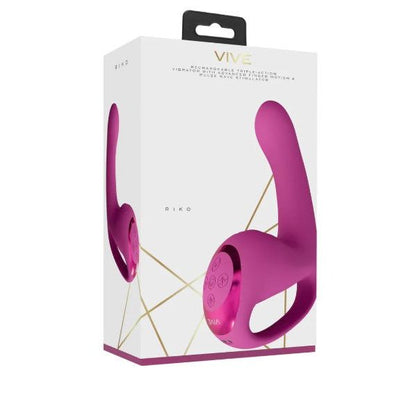 VIVE Riko Triple Motor Vibrator - Waterproof G-Spot & Clitoral Pulsator, Pink