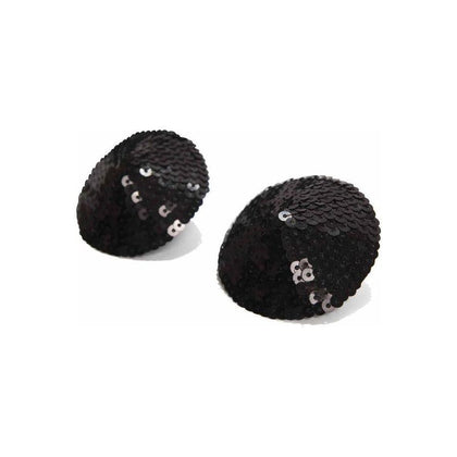 Bijoux Indiscrets Burlesque Nipple Pasties Sequin - Sensual Shimmering Adornments for Enhanced Intimate Pleasure - Reusable, Seductive Accessories for Women - Silver - Adult Naughty Store