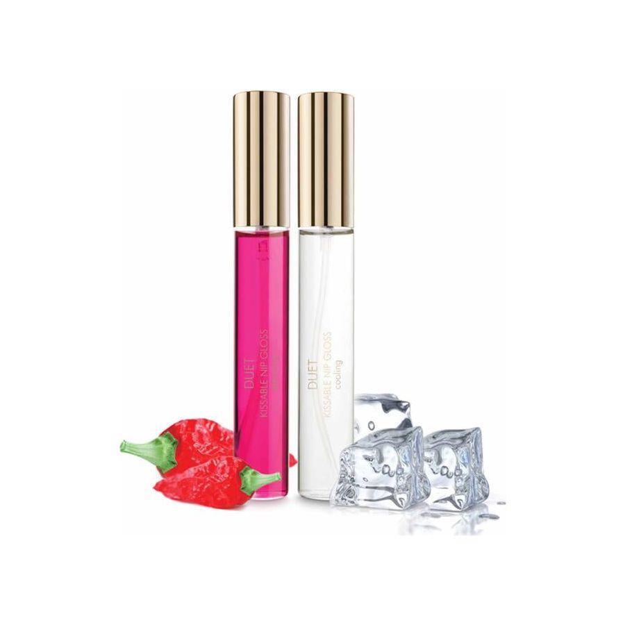 Bijoux Indiscrets Cooling & Warming Nipple Gloss - Sensual Pleasure Enhancer for Both Men and Women - Duo Pack (2x13ml) - Intensify Your Sensations and Ignite Passion - Transparent - Adult Naughty Store
