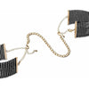 Bijoux Indiscrets Desir Metallique Handcuffs Black - Sensual Pleasure Wrist Restraints for Couples - Adult Naughty Store