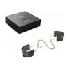 Bijoux Indiscrets Desir Metallique Handcuffs Black - Sensual Pleasure Wrist Restraints for Couples - Adult Naughty Store