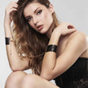 Bijoux Indiscrets Desir Metallique Handcuffs Black - Sensual Pleasure Wrist Restraints for Couples - Adult Naughty Store