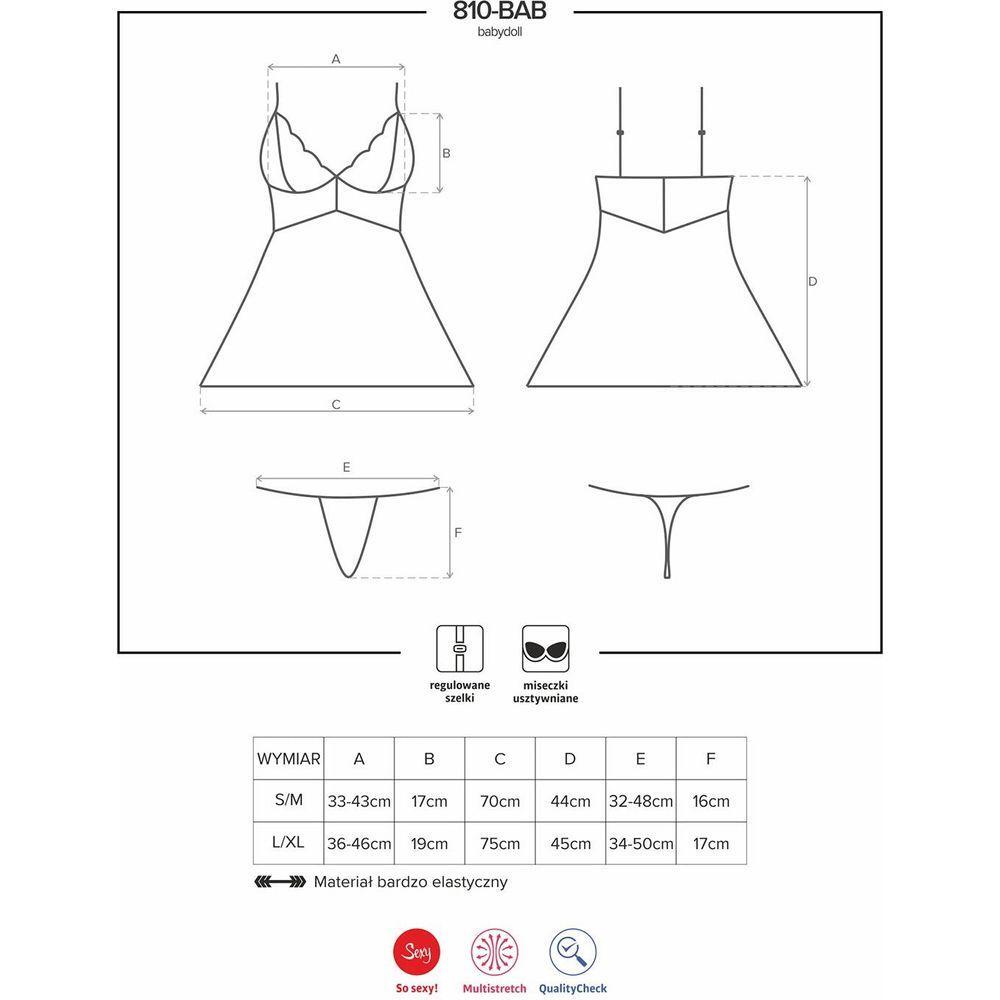 Introducing the Sensual Pleasures Classic Babydoll and Thong Set in Black - The Ultimate Seduction Ensemble for Women - Adult Naughty Store