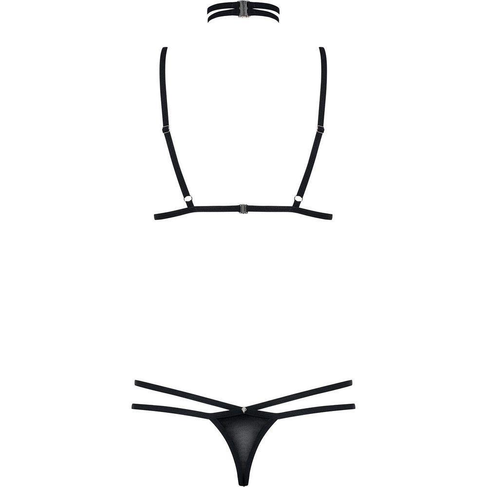 Introducing the Seductive Pleasure Wet Look 3 Pc Choker Set: The Ultimate Sensual Delight for Couples - Adult Naughty Store