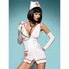 Introducing the Sensual Nurse Fantasy Costume Set - Arousing Roleplay Outfit with Stethoscope (Model NS-2021) for Women - Explore Intimate Pleasure in Style and Seduction - Vibrant Red - Adult Naughty Store
