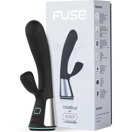 OhMiBod Fuse Interactive Dual Stimulation Vibrator - Model FSD-001 - For Couples - Clitoral and G-Spot Pleasure - Deep Purple - Adult Naughty Store