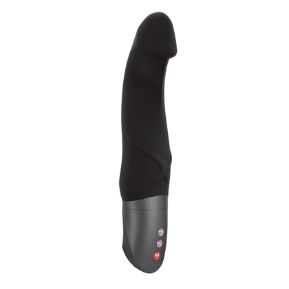 Fun Factory Mr Boss Realistic Dong Vibrating Dildo - Powerful Battery-Operated Pleasure for Intense Satisfaction - Model MB-500 - Unisex - G-Spot and P-Spot Stimulation - Sultry Black - Adult Naughty Store