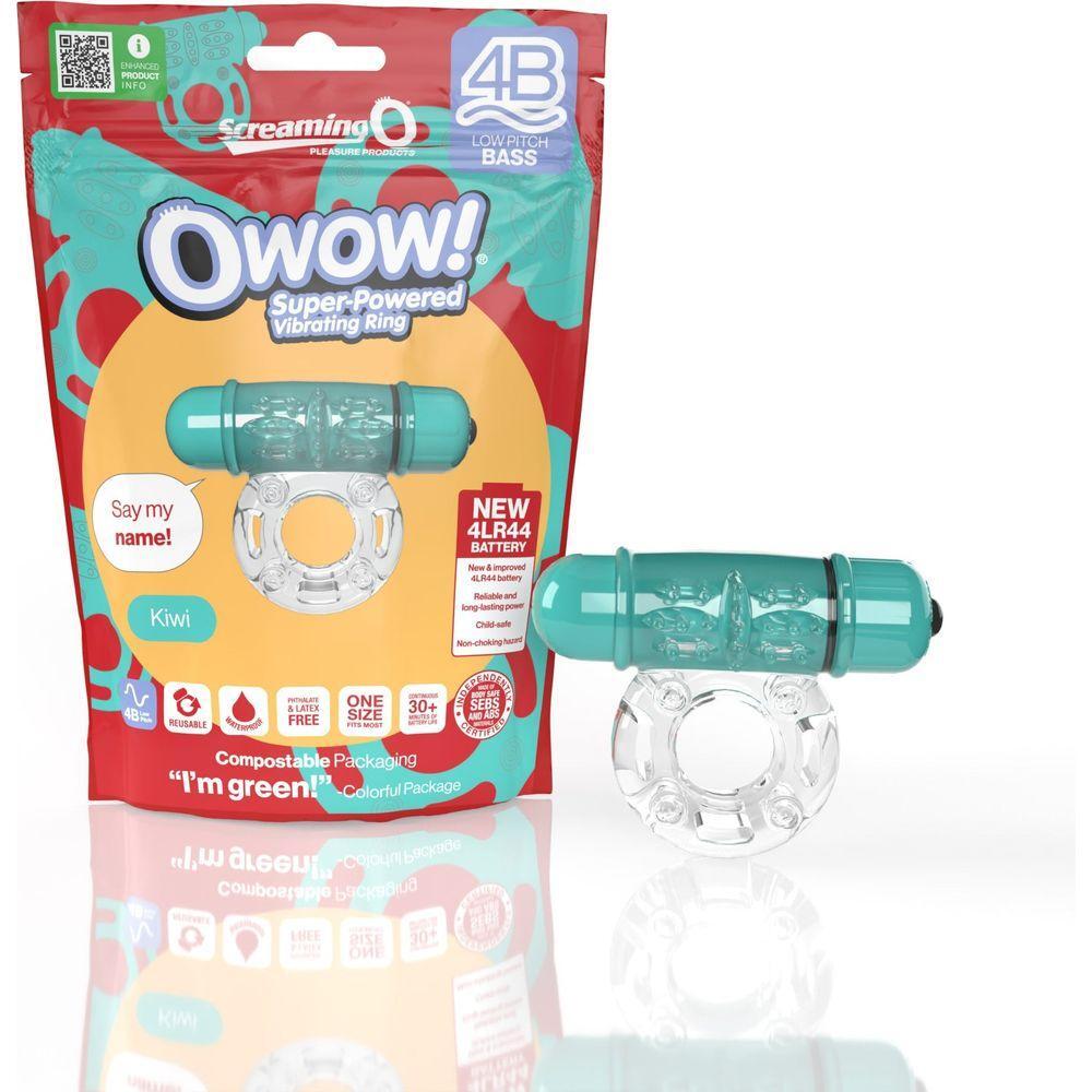 Screaming O 4B Owow Vibrating Cock Ring - Kiwi Green - Adult Naughty Store