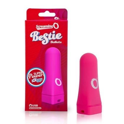 Screaming O Charged Bestie Bullet Vibrator Model 817483014062 for Women - Clitoral Stimulation - Pink - Adult Naughty Store