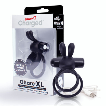 Charged Ohare XL Black Rechargeable Wearable Rabbit Vibrator Model 817483013768 for Couples' Intimate Pleasure in Black: The Perfect Blend of Technology and Sensation - Adult Naughty Store