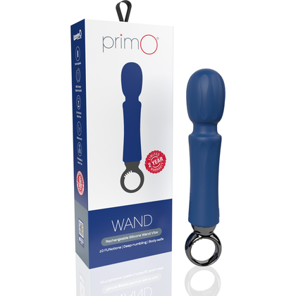 Explore Supreme Pleasure with the PrimO® Wand Rechargeable Vibe Blueberry - Versatile Mid-Sized Classic Vibrator Model PW01 for Women - Clitoral Stimulation - Blueberry - Adult Naughty Store