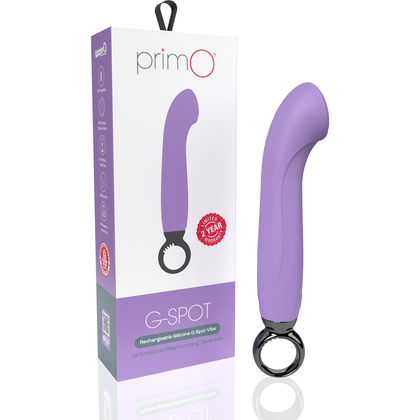 PrimO® G-Spot Rechargeable Vibrator Lilac Model 817483016202 Women's Deeply Stimulating Women's G-Spot Stimulator - A Luxury Pleasure Experience - Adult Naughty Store
