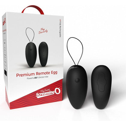 Screaming O Premium Remote Egg Vibrating Sex Toy - My Secret Premium Remote Egg M21 - Unisex - Internal & External Stimulation - Black - Adult Naughty Store