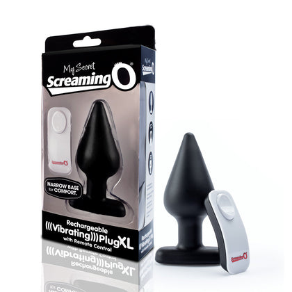 Screaming O Silicone Remote Control Vibrating Plug XL 2021 - Women's Backdoor Pleasure in Stylish Black - Adult Naughty Store