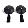 Bijoux Indiscrets Burlesque Nipple Pasties Classic - Sensual Adornments for Alluring Lingerie - Reusable, Seductive Accessories for Enhanced Pleasure - Black - Adult Naughty Store