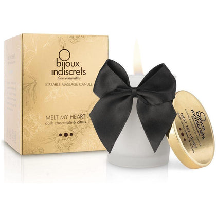 Bijoux Indiscrets Melt My Heart Massage Candle - Sensual Strawberry & Chocolate Scented Candle for Intimate Moments - Adult Naughty Store