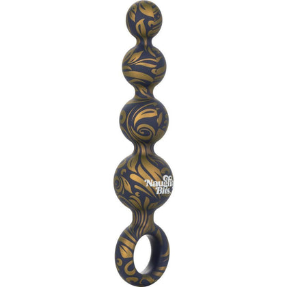 Calexotics Naughty Bits: Butt Balls Silicone Booty Beads - Model X1 - Unisex Anal Pleasure Toy - Golden Marbled - Adult Naughty Store