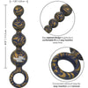 Calexotics Naughty Bits: Butt Balls Silicone Booty Beads - Model X1 - Unisex Anal Pleasure Toy - Golden Marbled - Adult Naughty Store