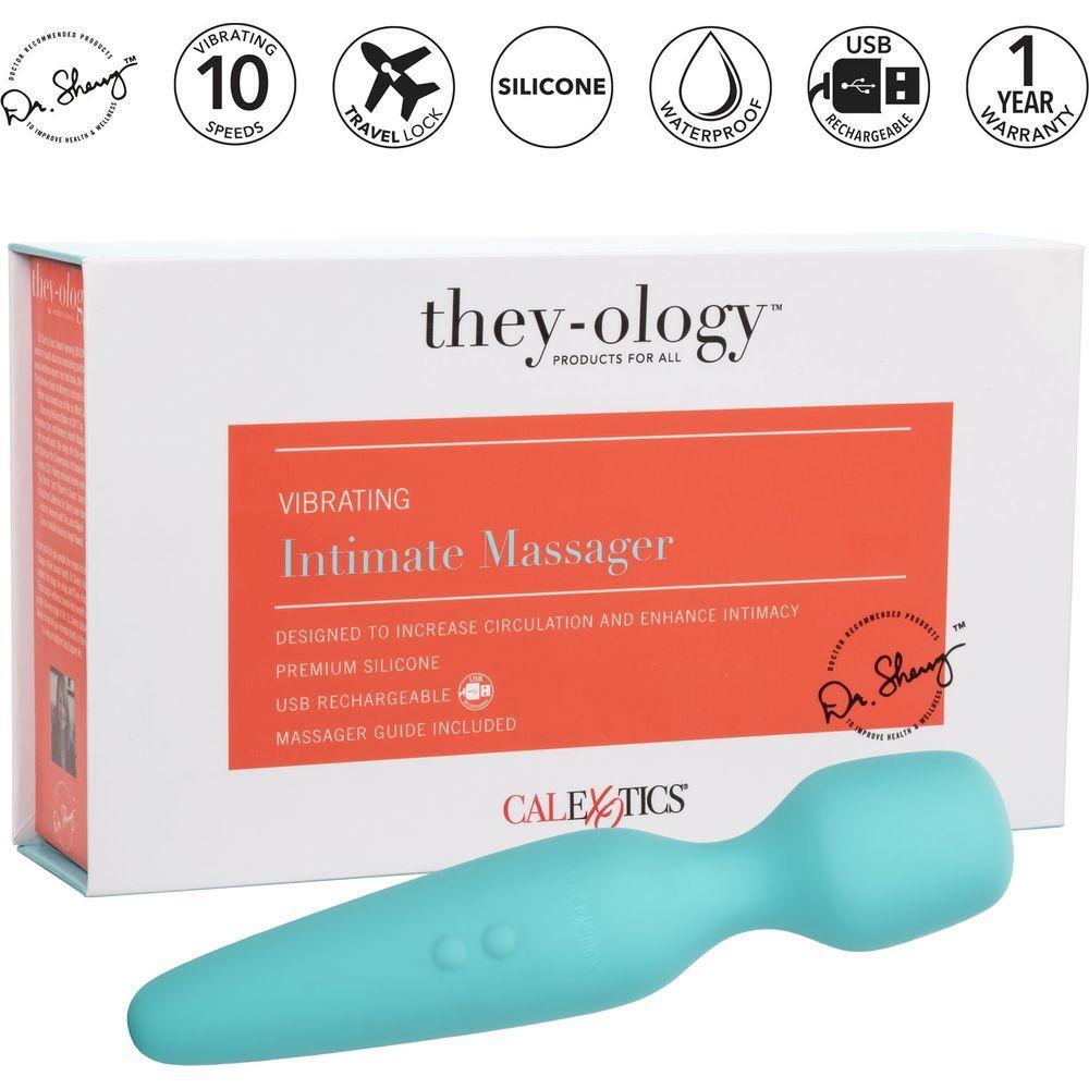 Calextics They-Ology Vibrating Intimate Massager Wand Vibrator - Model XYZ123 - Women's Pleasure - Deep Purple - Adult Naughty Store