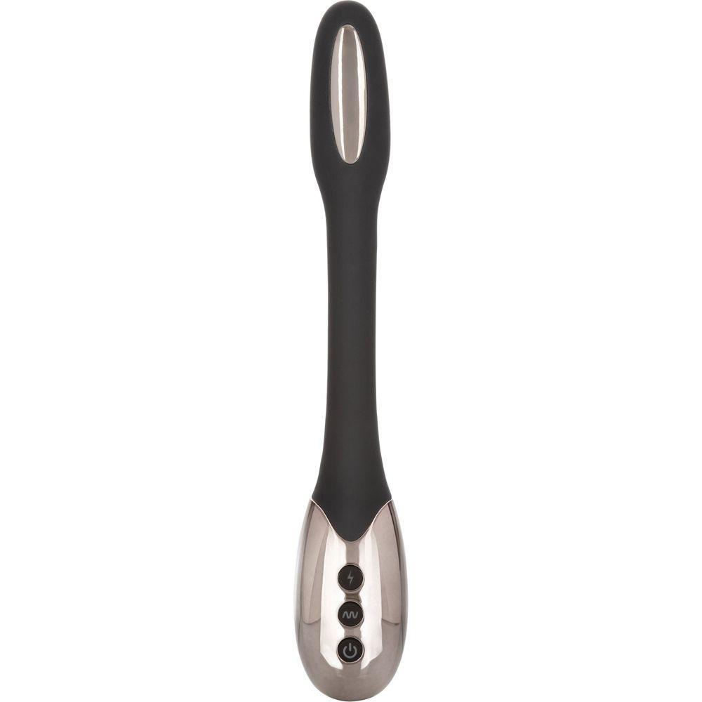 Calextics Volt Electro-Spark Flex Wand Vibrator - Model VEW-001 - Unisex Pleasure Toy for Electrifying Stimulation - Sleek Black - Adult Naughty Store