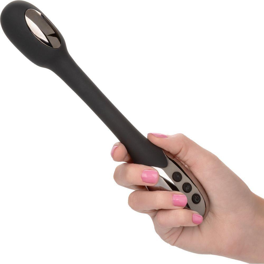 Volt Electro-Charge Wand Vibrator by Calextics - Powerful Electro-Stimulation Massager for Intense Pleasure - Model VEW-500 - Unisex - Full-Body Stimulation - Sleek Black - Adult Naughty Store