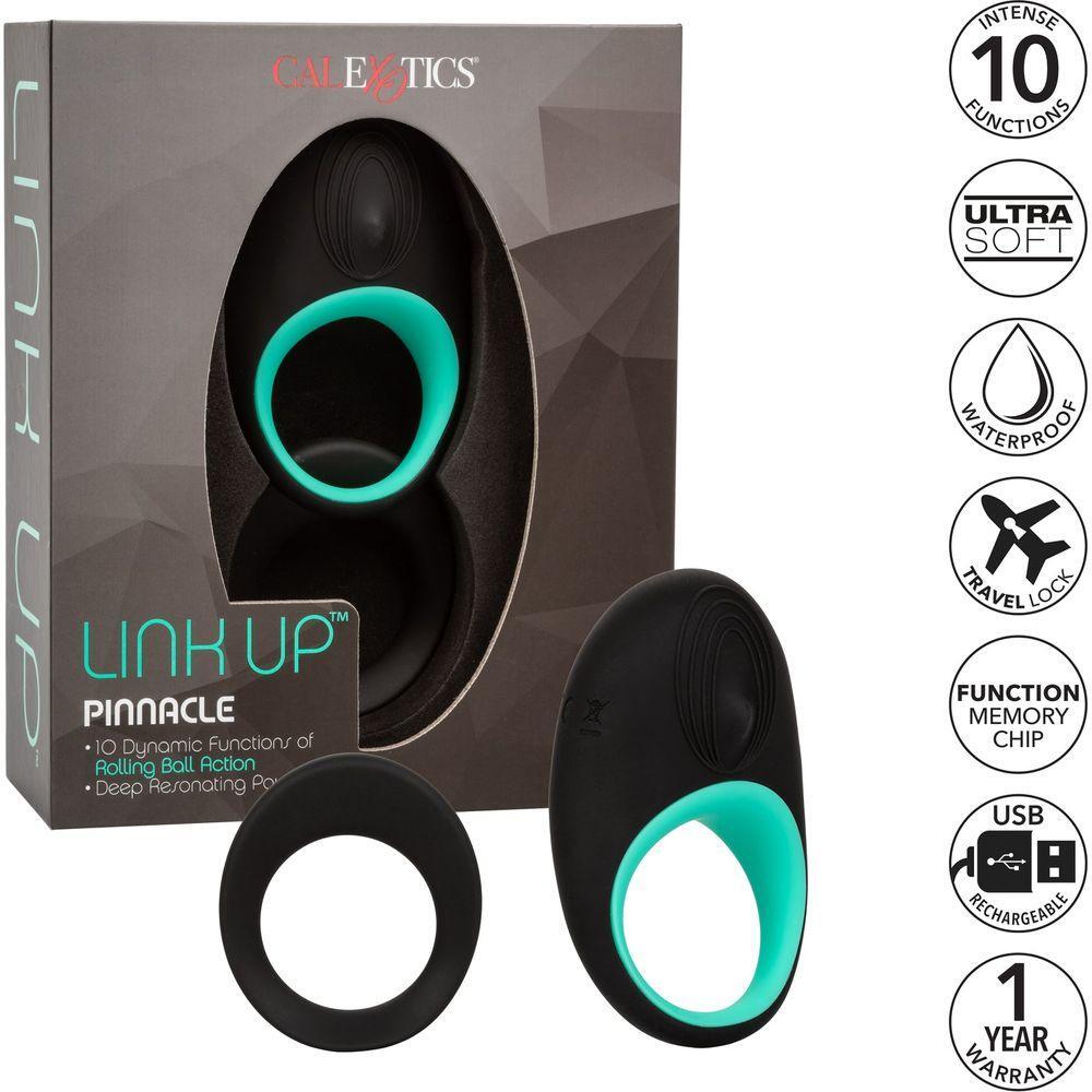 Calexotics Link Up Pinnacle Male Cock Ring - Powerful Dual Stimulating Ring for Intense Pleasure and Deeper Connections - Model LUP-1001 - Designed for Men - Enhances Pleasure in the Most Sen - Adult Naughty Store