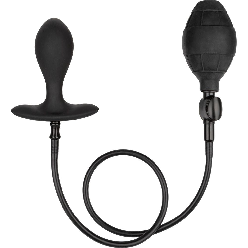 Calextics Weighted Silicone Inflatable Butt Plug - Model WSBP-1001 - Unisex Anal Pleasure - Black - Adult Naughty Store