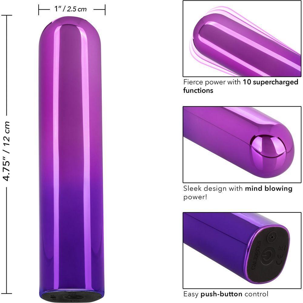 Introducing the Calextics Glam Vibe G-Spot Vibrator - The Ultimate Pleasure Powerhouse in Metallic Ombré - Adult Naughty Store