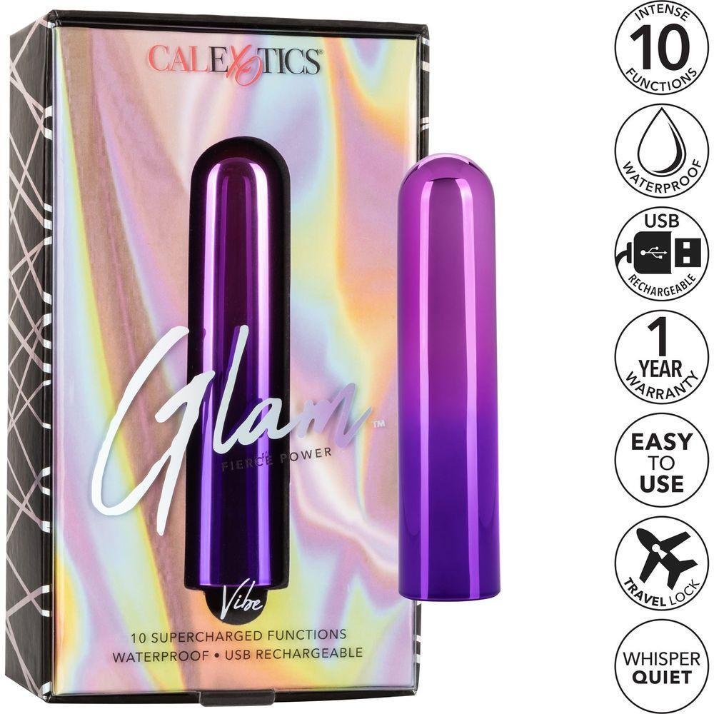 Introducing the Calextics Glam Vibe G-Spot Vibrator - The Ultimate Pleasure Powerhouse in Metallic Ombré - Adult Naughty Store