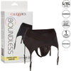 Caletics Boundless Thong with Garter Dildo Harness - Model X1 | Unisex - Pleasure for All Areas | Sensual Black - Adult Naughty Store