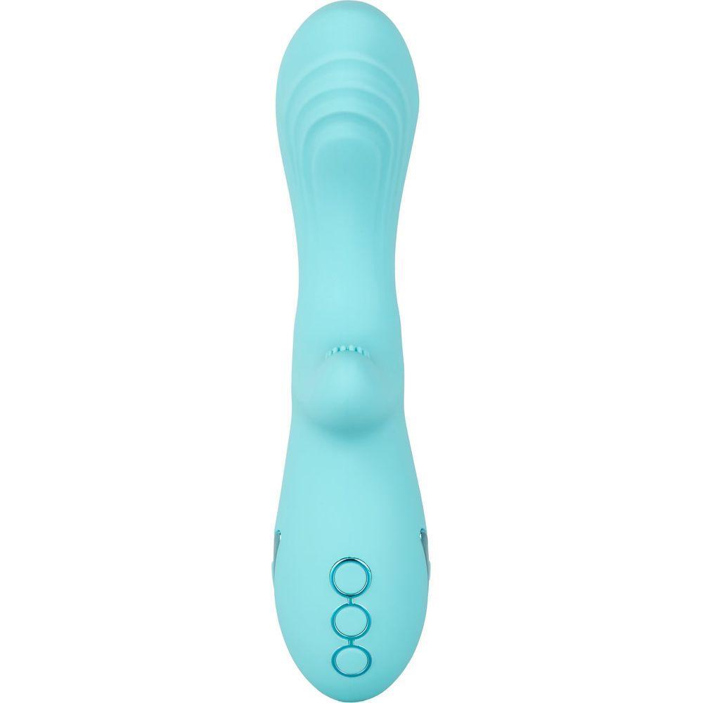CalExtics Rabbit California Dreaming Catalina Climaxer Vibrator - Intense Pleasure for Women - Dual Stimulation - 10 Vibration Functions - 3 Rotation Speeds - Waterproof - Teal - Adult Naughty Store