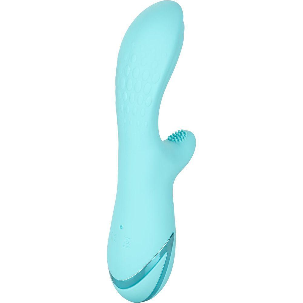 CalExtics Rabbit California Dreaming Catalina Climaxer Vibrator - Intense Pleasure for Women - Dual Stimulation - 10 Vibration Functions - 3 Rotation Speeds - Waterproof - Teal - Adult Naughty Store